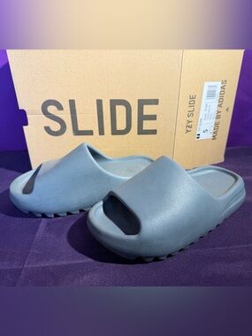 Adidas YZY Yeezy Slide Slate Marine ID2349 Size 5
